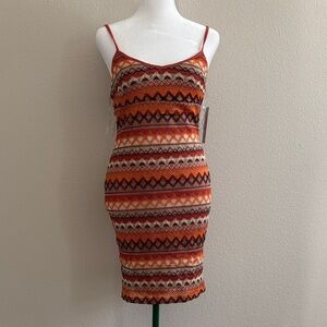 Multicolor Patterned Dress